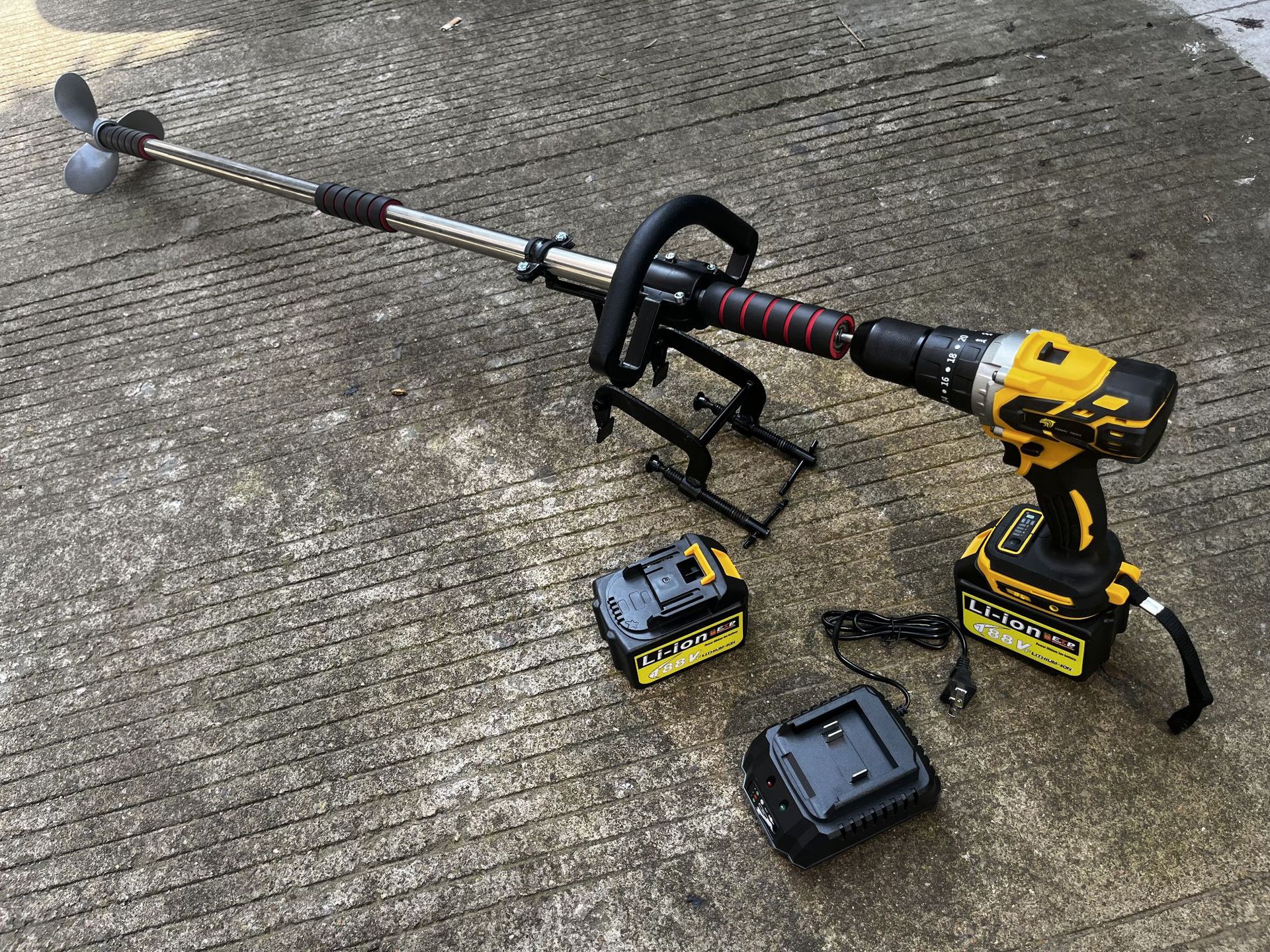 Fishing Boat Outboard Motor - Electric Drill Manual Propeller Fishing Boats