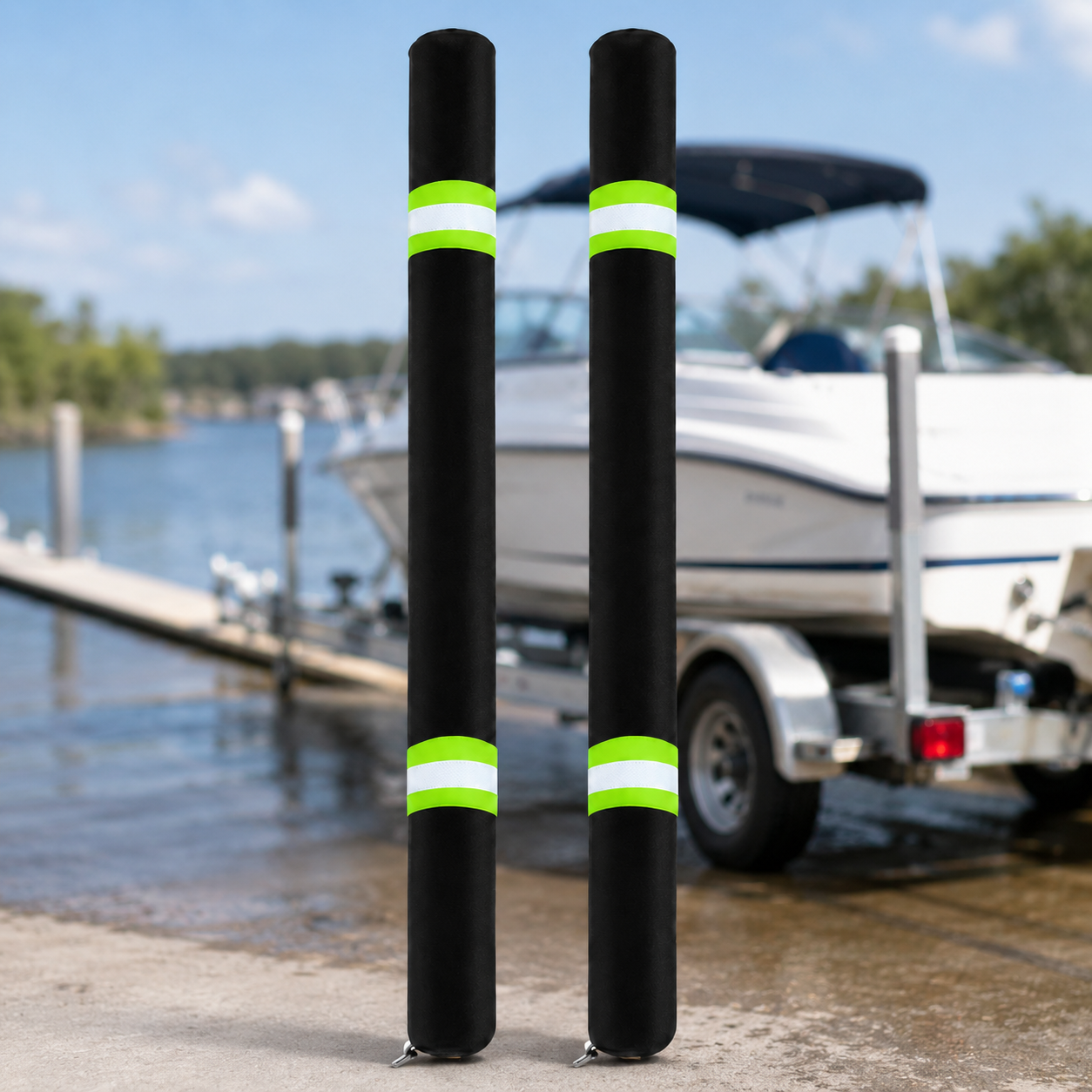 Fishing Boat Trailer - 2Pcs Boat Trailer Guide Pole Cover