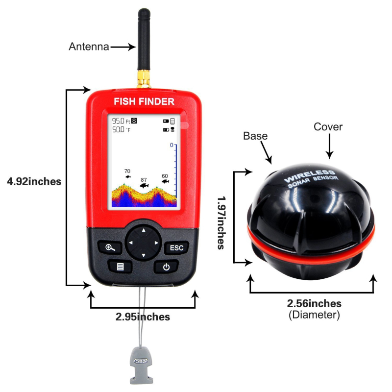 Display Portable fish finder e - Fishing Boat Depth Finder 리뷰 및 가격