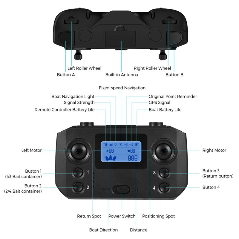 ABKQ-Fishing Bait Boat Remote  - Fishing Boat Gps 리뷰 및 가격