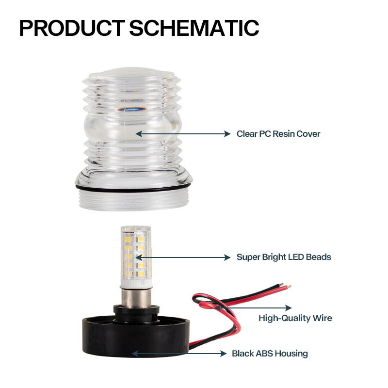 12V Marine LED Anchor Light Wa - Fishing Boat Navigation Light 리뷰 및 가격