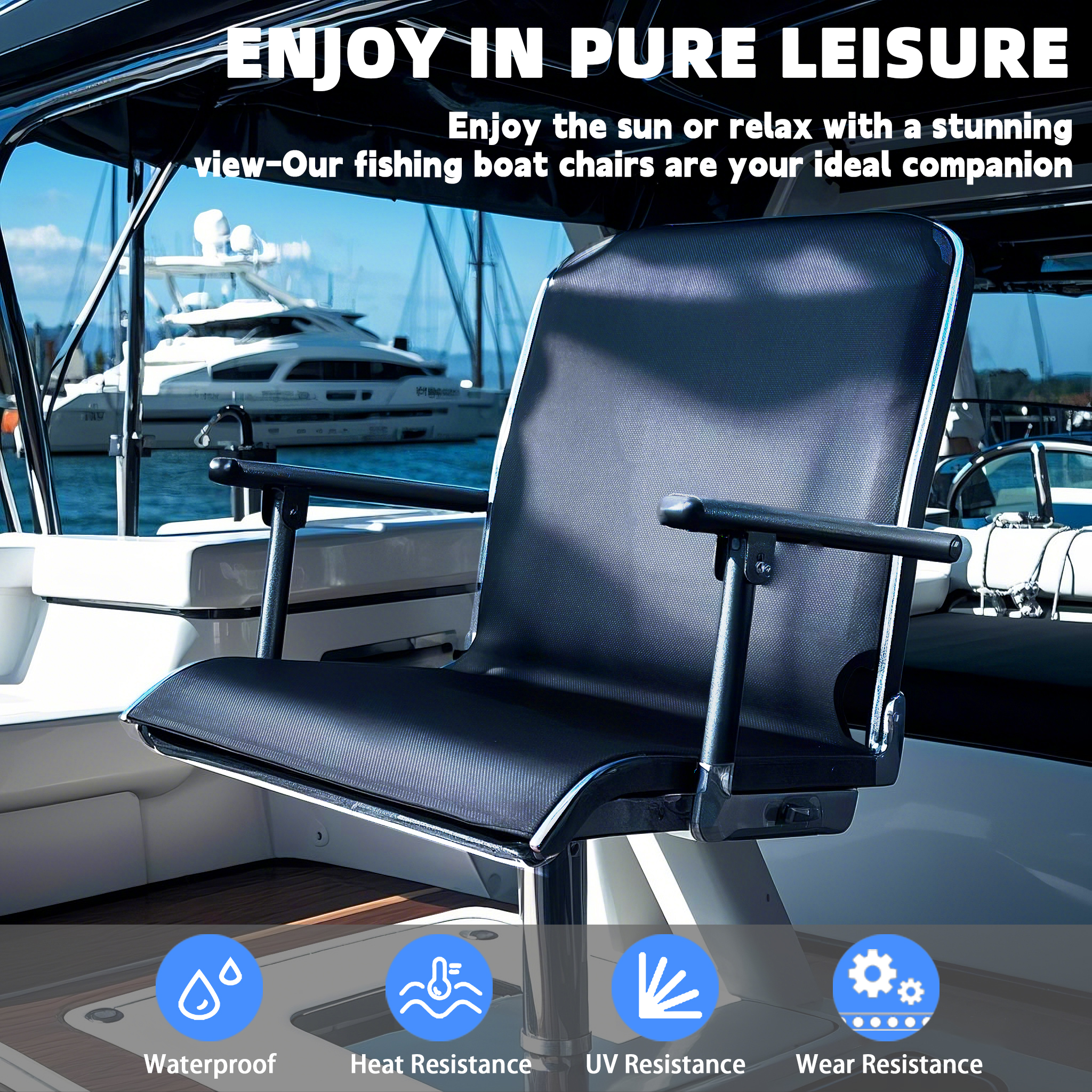 Marine Boat Seat Black and Lig - Fishing Boat Seat 리뷰 및 가격
