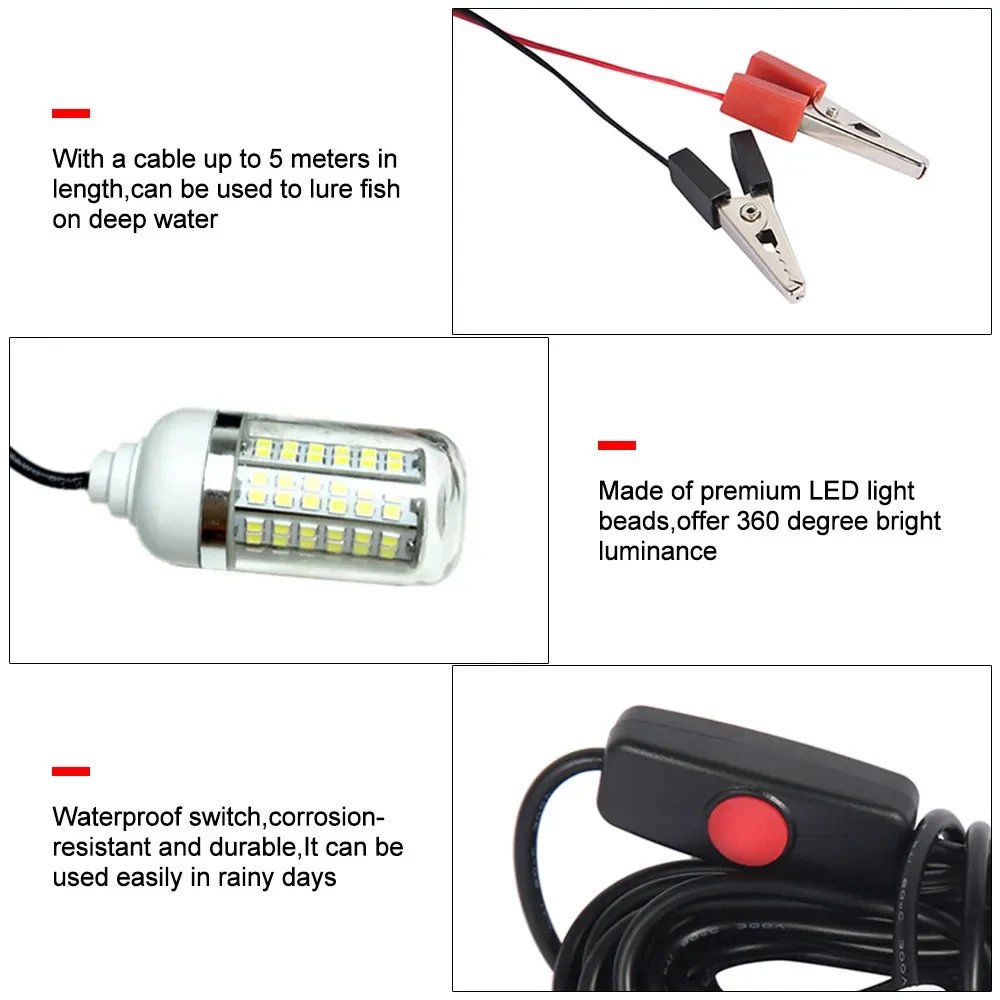 12V Underwater Lamp 15W 108 LE - Fishing Boat Navigation Light 리뷰 및 가격