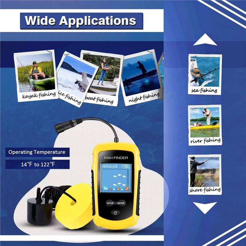 ABUE-Kayak Portable Fish Depth - Fishing Boat Depth Finder 리뷰 및 가격