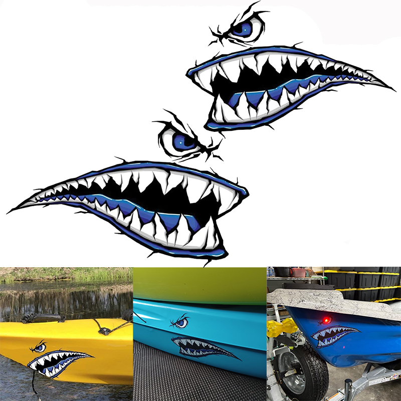 2PCS Shark Teeth Mouth Boat St - Fishing Boat Paddle 리뷰 및 가격