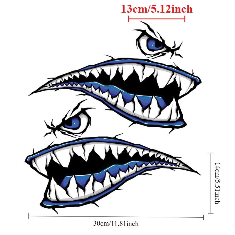 2PCS Shark Teeth Mouth Boat St - Fishing Boat Paddle 리뷰 및 가격