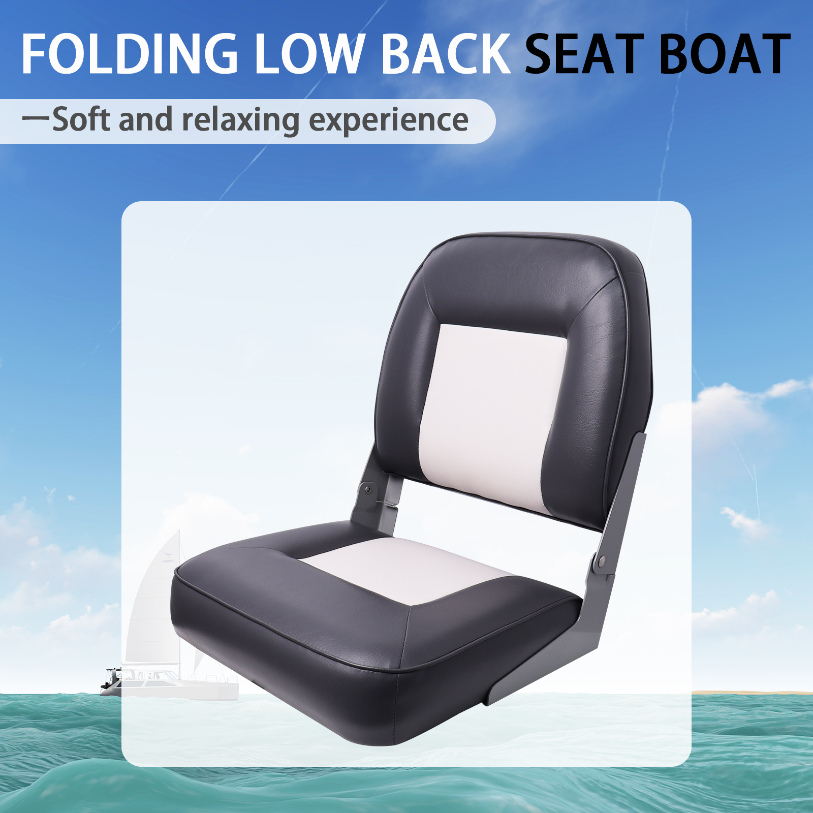 2 pcs Folding Boat Seat White  - Fishing Boat Seat 리뷰 및 가격