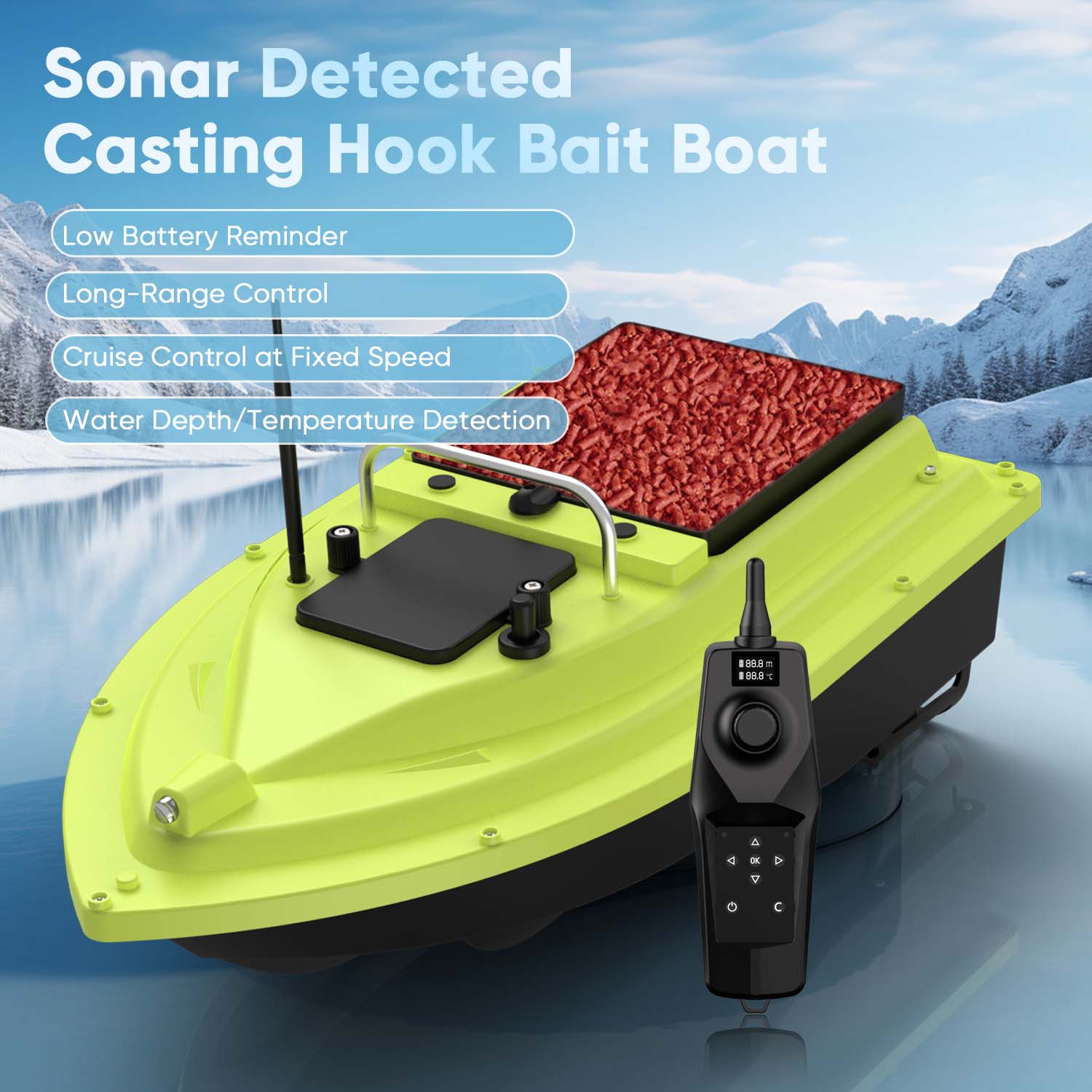 D36 RC Fishing Bait Boat with  - Fishing Boat Trailer 리뷰 및 가격