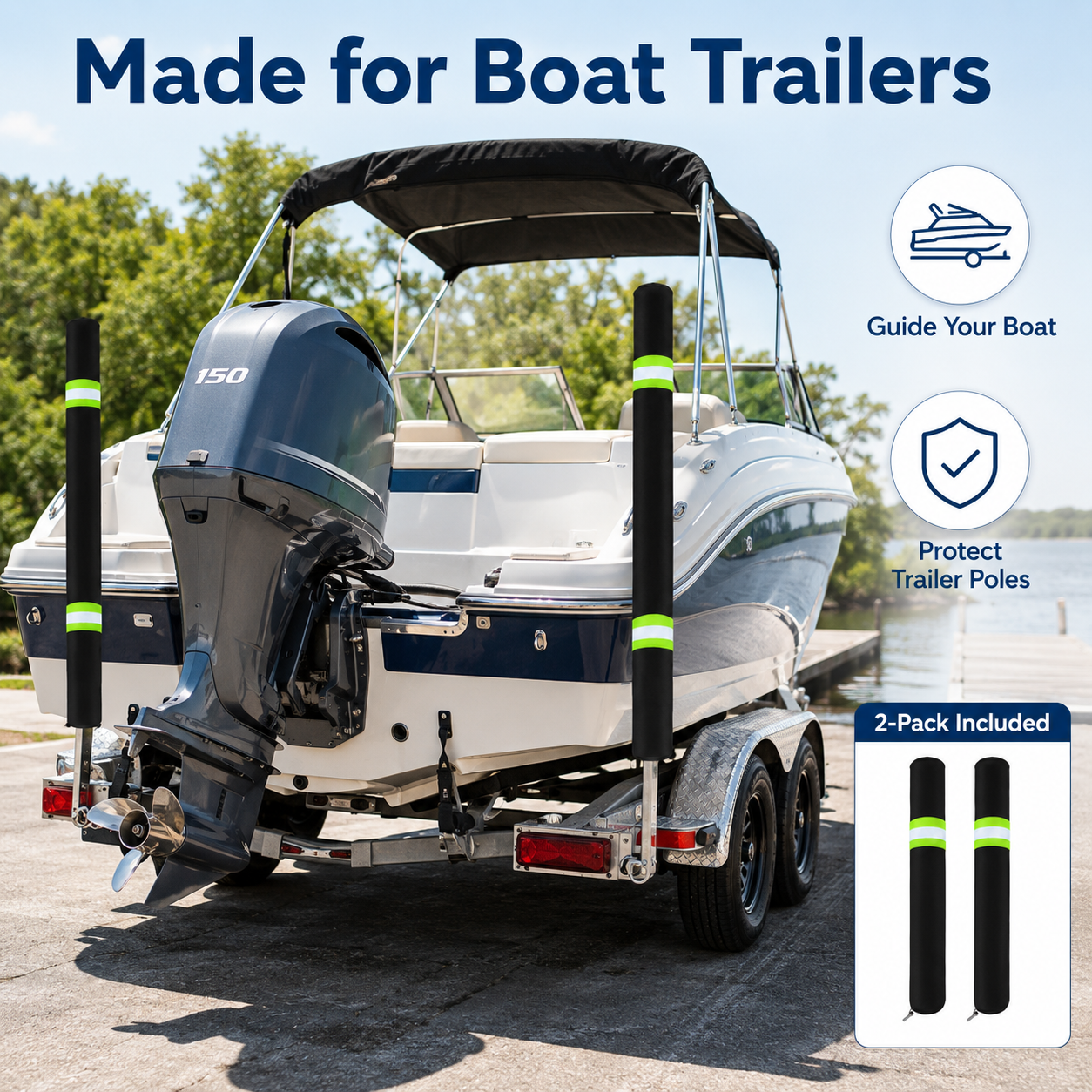 2Pcs Boat Trailer Guide Pole C - Fishing Boat Trailer 리뷰 및 가격